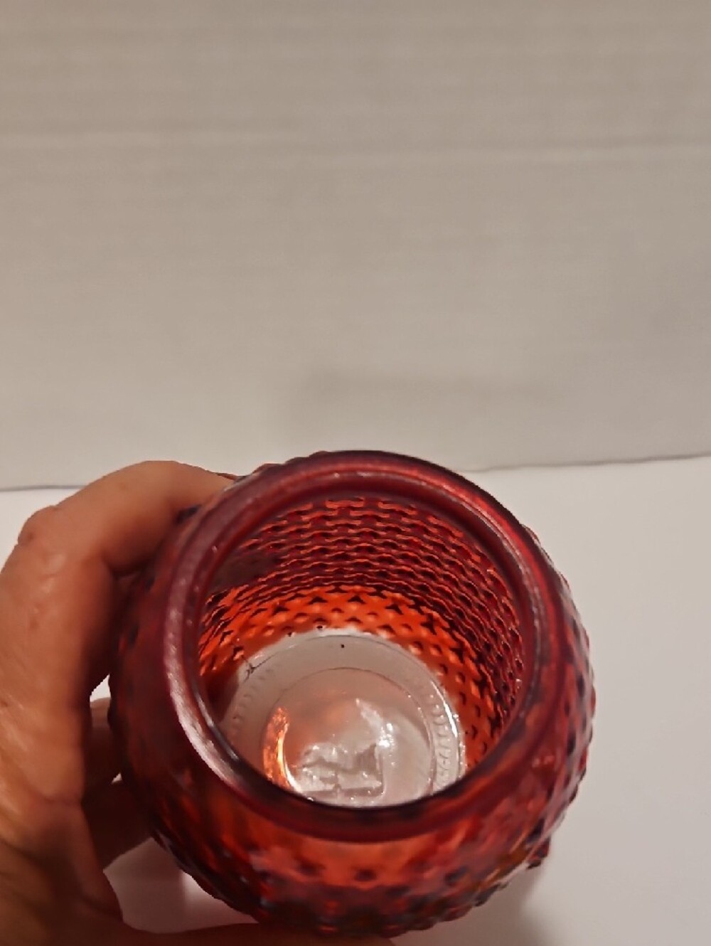 Red Textured Glass Decorative Vase - Home Accents - Picture 4 of 4